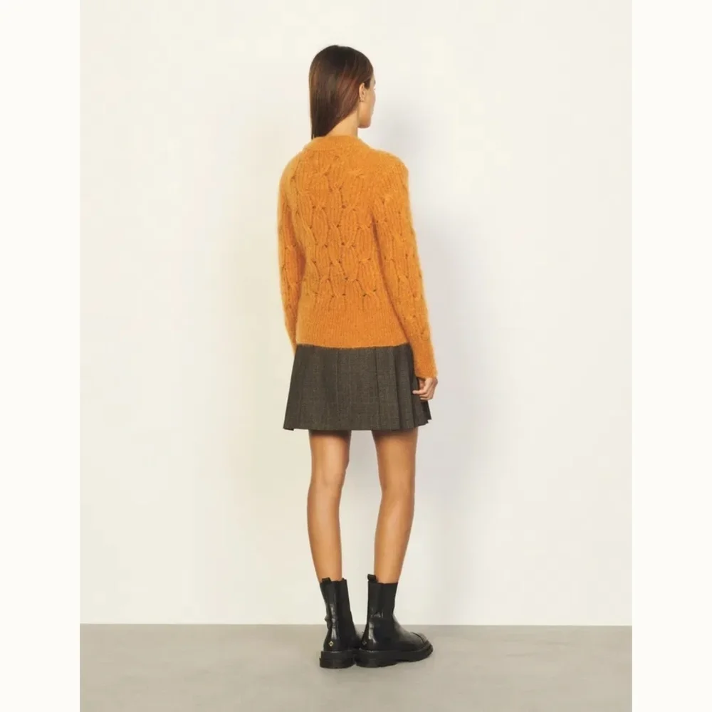 SANDRO | Cable Knit Mohair Sweater - Picture 5 of 16